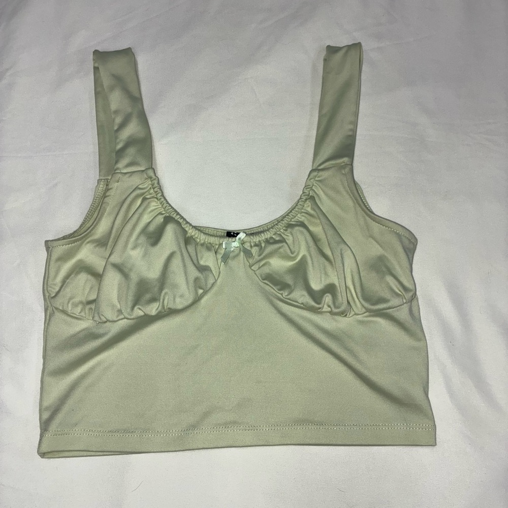 H&M Light Green Scoop Tank Top Size Small